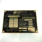 plaque industrielle gravée