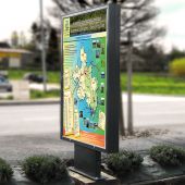 Planimètre lumineux double face pour visuels interchangeables